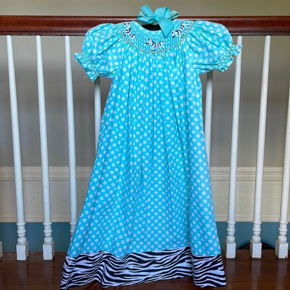 Robe D'été Fille Lolly Wolly Doodle Taille 12 - Rouge Blanc Bleu à Volants - NEUVE